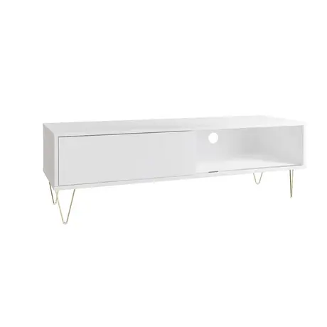 Buy Sleek and Modern: Monaco TV Cabinet Sliding Door in White, 3 from Furnituretta