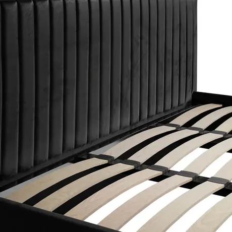 Buy Berlin Black Fabric Ottoman Storage Super King Bed, Colour: Black, Bed Size: Super King (6ft), 6 from Furnituretta