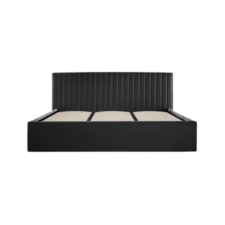 Buy Berlin Black Fabric Ottoman Storage Super King Bed, Colour: Black, Bed Size: Super King (6ft), 2 from Furnituretta