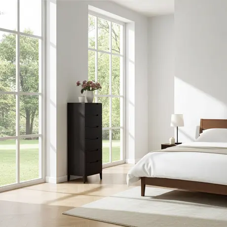 Buy Orchid Narrow Chest of 5 Drawers in Wenge, 4 from Furnituretta