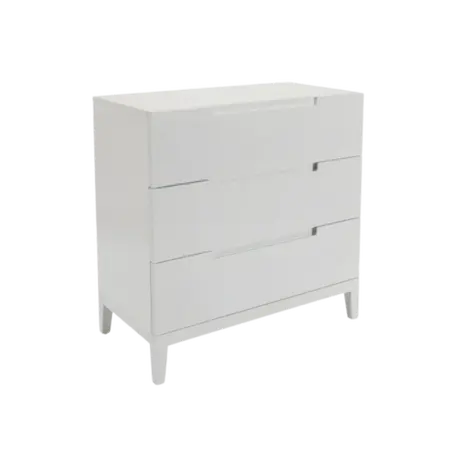 Buy Orchid 3 Drawer Chest in White with Soft‑Close Runners, 2 from Furnituretta