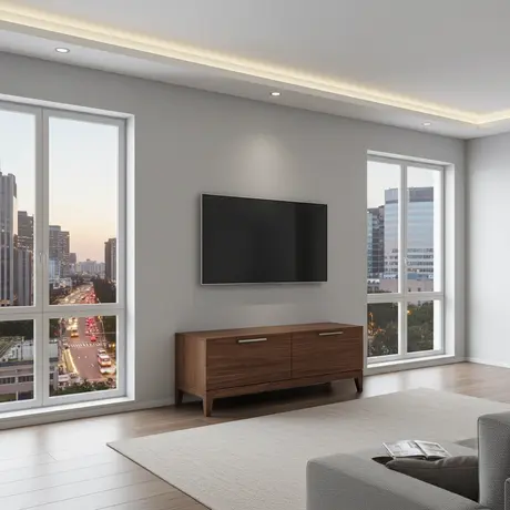 Buy Peony TV Unit in Walnut Finish, Colour: Walnut, 3 from Furnituretta