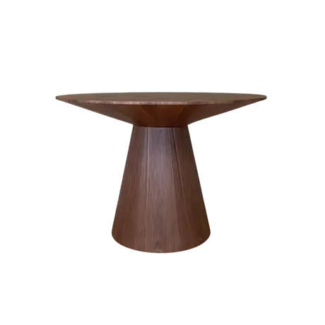 Buy Lotus Round Dining Table in Walnut, Colour: Walnut from Furnituretta