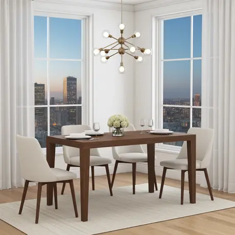 Buy Peony Small Dining Table in Walnut Finish, Colour: Walnut, 3 from Furnituretta