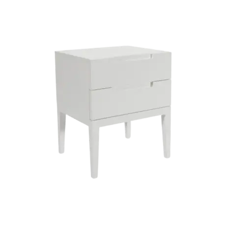 Buy Orchid White 2‑Drawer Bedside with Soft‑Close Runners, 3 from Furnituretta