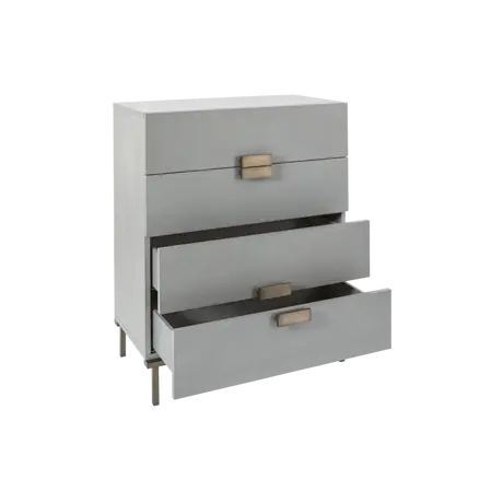 Buy Lilly Grey Oak 4‑Drawer Chest with Bronze Details, 3 from Furnituretta