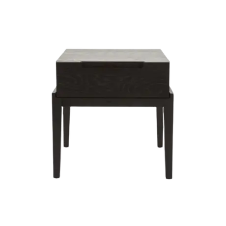 Buy Orchid Wenge 1‑Drawer Bedside with Soft‑Close Runner, Colour: Wenge (Black Stained Oak) from Furnituretta