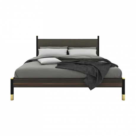 Buy Bali Ebony Kingsize Bedframe with Brass‑Capped Feet from Furnituretta