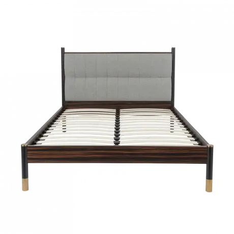Buy Bali Ebony Kingsize Bedframe with Brass‑Capped Feet, 4 from Furnituretta
