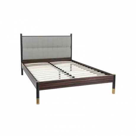 Buy Bali Ebony Kingsize Bedframe with Brass‑Capped Feet, 6 from Furnituretta