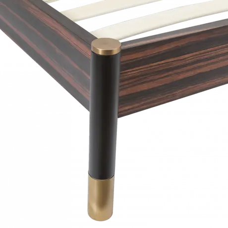 Buy Bali Ebony Kingsize Bedframe with Brass‑Capped Feet, 7 from Furnituretta