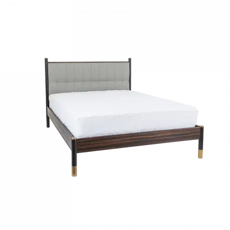 Buy Bali Ebony Kingsize Bedframe with Brass‑Capped Feet, 9 from Furnituretta