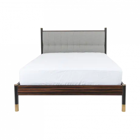 Buy Bali Ebony Kingsize Bedframe with Brass‑Capped Feet, 11 from Furnituretta