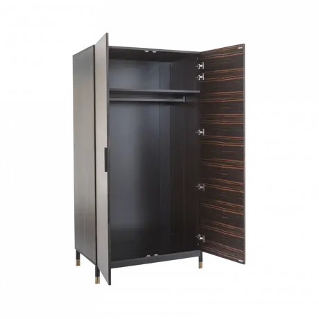 Buy Bali Ebony Wardrobe with Brass‑Capped Feet, 4 from Furnituretta