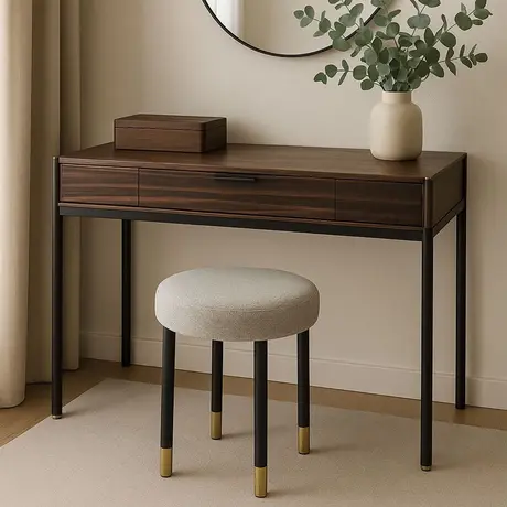 Buy Bali Ebony Dressing Table with Brass‑Capped Feet, 2 from Furnituretta