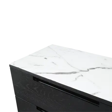 Buy Orchid Marble 3‑Drawer Chest with Black Oak Frame, 4 from Furnituretta