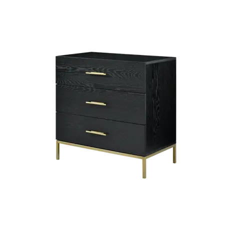Buy Tulip 3‑Drawer Chest in Black Oak, 3 from Furnituretta