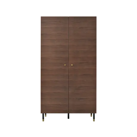Buy Willow Wardrobe in Tobacco Walnut with Brass Handles from Furnituretta