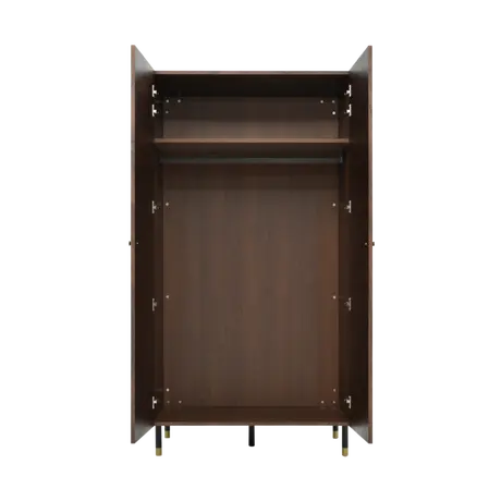 Buy Willow Wardrobe in Tobacco Walnut with Brass Handles, 3 from Furnituretta