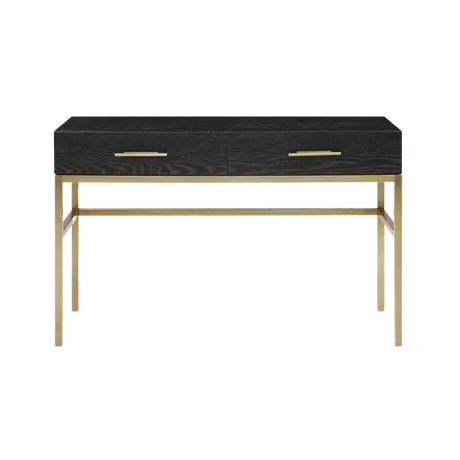 Buy Tulip Dressing Table in Black Oak with Brass Details from Furnituretta