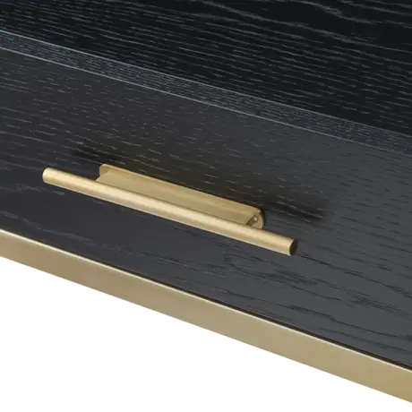 Buy Tulip Dressing Table in Black Oak with Brass Details, 4 from Furnituretta