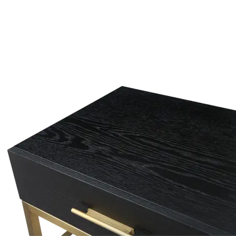Buy Tulip Dressing Table in Black Oak with Brass Details, 7 from Furnituretta