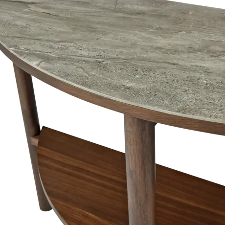 Buy Willow Curved Console with Marble‑Effect Top, 5 from Furnituretta