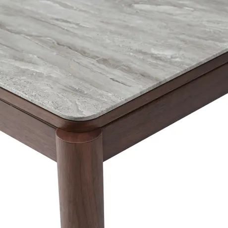 Buy Willow Small Dining Table in Timber Tobacco with Marble‑Effect Top, 4 from Furnituretta
