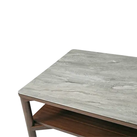 Buy Willow Coffee Table with Marble‑Effect Top & Shelf, 5 from Furnituretta