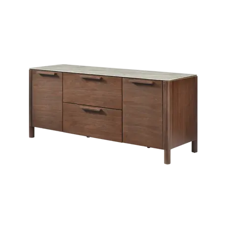 Buy Willow TV Unit with Marble‑Effect Top & Storage, 2 from Furnituretta