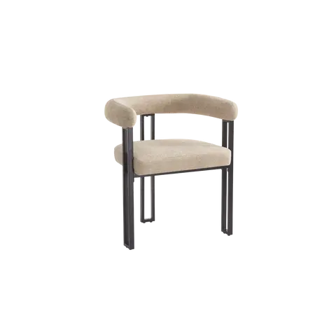 Buy Bloom Dining Chair in Oatmeal Soft Weave Fabric (sold in 2), Colour: Oatmeal Soft Weave, 5 from Furnituretta