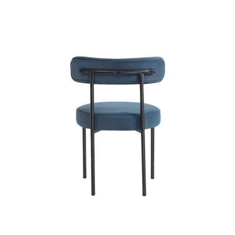 Buy Flora Dining Chair in Blue Velvet Upholstery (sold in 2), Colour: Blue Velvet, 6 from Furnituretta
