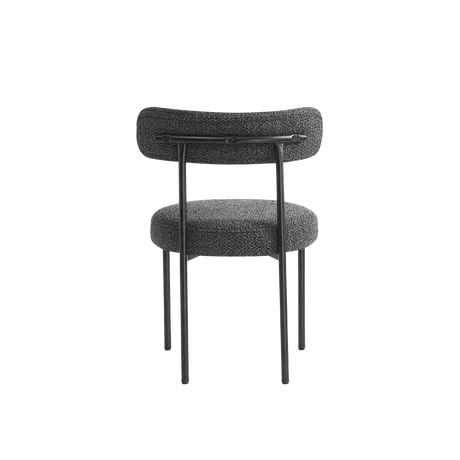 Buy Flora Dining Chair in Charcoal Boucle Fabric (sold in 2), Colour: Charcoal Boucle, 5 from Furnituretta