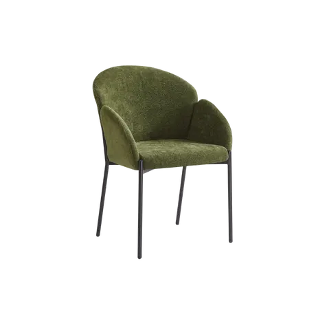 Buy Petal Dining Chair in Olive Soft Weave Upholstery (sold in 2), Colour: Olive Soft Weave, 4 from Furnituretta