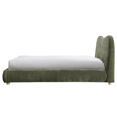 Buy Wave Bed in Natural Weave – Double Size, Colour: Olive, Bed Size: Double (4ft6), 5 from Furnituretta