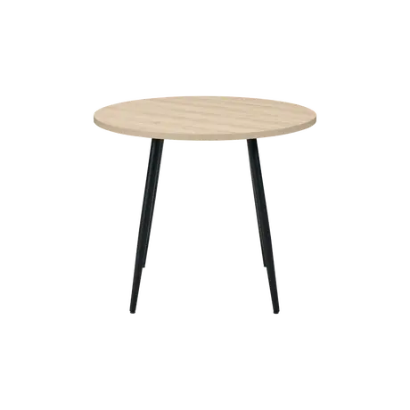 Buy Horizon Round Dining Table in Oak Woodgrain Finish, Colour: Oak, 4 from Furnituretta