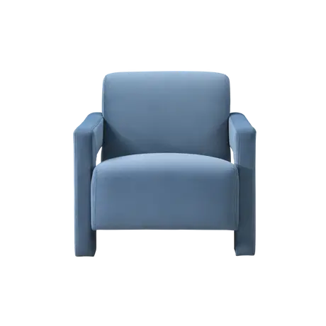 Buy Apex Angular Armchair in Blue Velvet Upholstery, Colour: Blue, 5 from Furnituretta