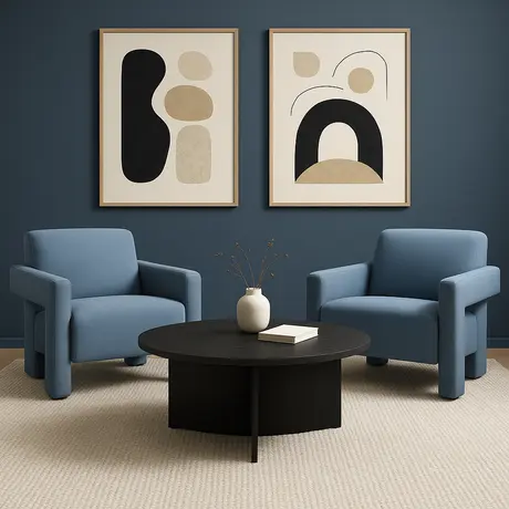 Buy Apex Angular Armchair in Blue Velvet Upholstery, Colour: Blue, 4 from Furnituretta