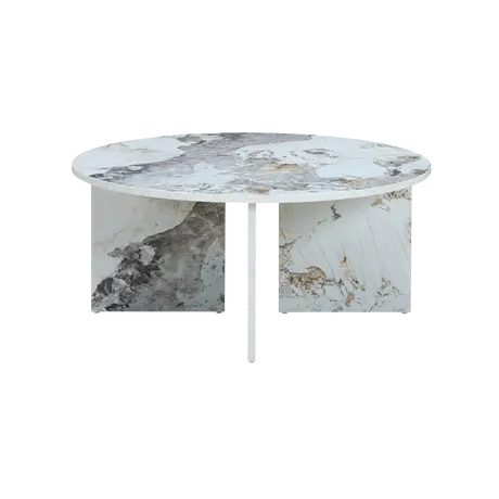 Buy Aura Round Coffee Table in Pandora Marble‑Effect Finish, 2 from Furnituretta