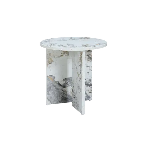 Buy Aura Side Table in Pandora Marble‑Effect Finish, 2 from Furnituretta
