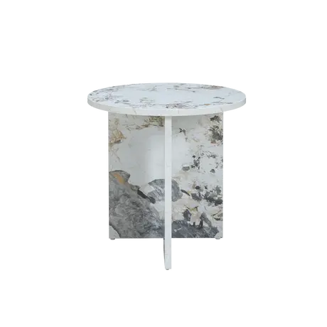 Buy Aura Side Table in Pandora Marble‑Effect Finish, 3 from Furnituretta