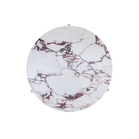 Buy Halo Coffee Table with Round Marble‑Effect Top and Three Legs, Colour: Violetta, 5 from Furnituretta