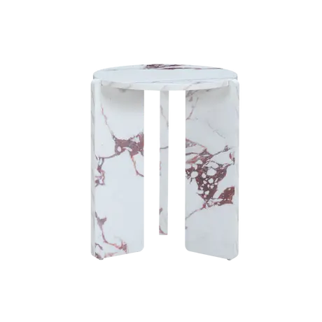 Buy Halo Side Table with Marble‑Effect Round Top, 2 from Furnituretta