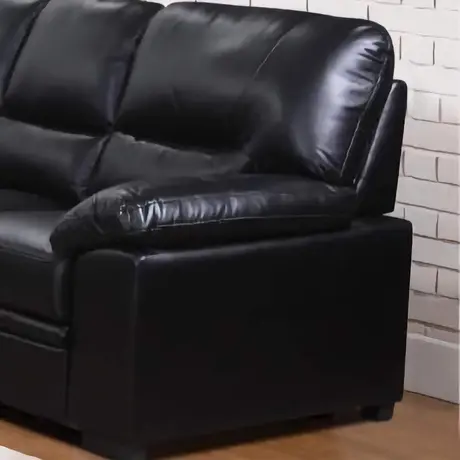 Buy Modern Sofa: Rachel Black LeatherGel & PU, 2 from Furnituretta