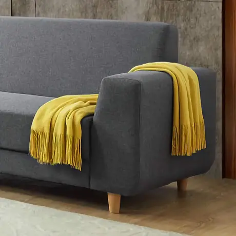 Buy Fida Fabric 3 Seater Sofa – Dark Grey | Comfortable Modern Upholstered Seating, 2 from Furnituretta