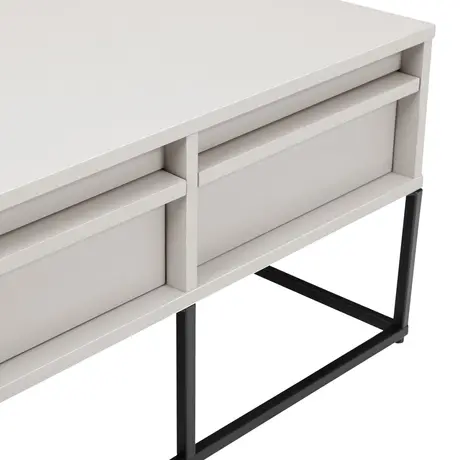 Buy Albion TV Unit in Stone Finish with Black Steel Frame, 5 from Furnituretta