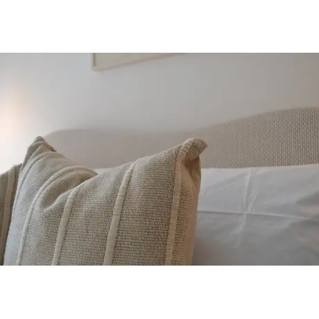 Buy Wave Bed in Natural Weave with Curved Upholstered Frame King, Colour: Natural Weave, Bed Size: King (5ft), Item Width: 174, 10 from Furnituretta