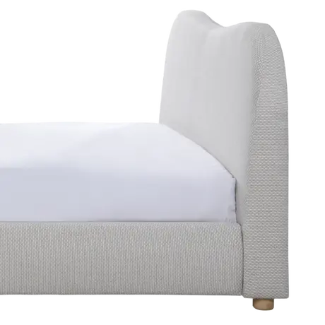 Buy Wave Bed in Natural Weave with Curved Upholstered Frame King, Colour: Natural Weave, Bed Size: King (5ft), Item Width: 174, 6 from Furnituretta