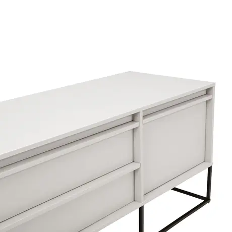 Buy Albion Sideboard in Stone Finish with Black Steel Legs, 4 from Furnituretta