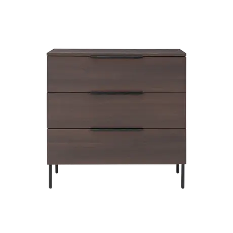 Buy Luna 3 Drawer Chest in Espresso Woodgrain Finish, Colour: Espresso from Furnituretta